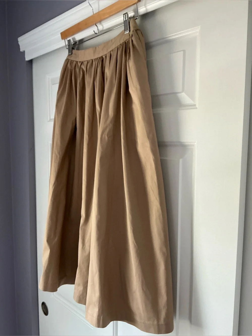 Uniqlo Tan Volume Gathered Waist Maxi Skirt L